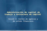 1 Administración de capital de trabajo y estructura de capital Sesión 4: Costos de agencia y de estrés financiero.