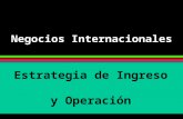 Negocios Internacionales Estrategia de Ingreso y Operación.