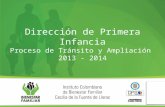Dirección de Primera Infancia Proceso de Tránsito y Ampliación 2013 - 2014.