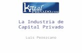 La Industria de Capital Privado Luis Perezcano.  Intermediario financiero que capta dinero de grandes inversionistas y a su vez.
