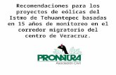 Recomendaciones para los proyectos de eólicas del Istmo de Tehuantepec basadas en 15 años de monitoreo en el corredor migratorio del centro de Veracruz.