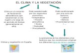 EL CLIMA Y LA VEGETACIÓN Climas y vegetación en España. Clima es el conjunto de fenómenos atmosféricos que caracterizan a una región a lo largo de un periodo.