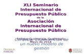 XLI Seminario Internacional de Presupuesto Público de la Asociación Internacional de Presupuesto Público Antigua Guatemala, Guatemala Mayo de 2014 Córdoba: