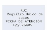 RUC Registro Único de casos FICHA DE ATENCIÓN Ley 26485.