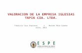 VALORACION DE LA EMPRESA IGLESIAS TAPIA CIA. LTDA. Fabricio Cruz Espinosa y Moisés Reza Suárez Julio, 2013.