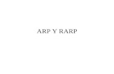 ARP Y RARP. Dos máquinas en una red física, se pueden comunicar solamente si conocen sus direcciones físicas de red. Los protocolos ARP y RARP se encarga.