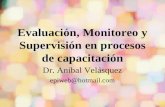 Evaluación, Monitoreo y Supervisión en procesos de capacitación Dr. Anibal Velásquez epiweb@hotmail.com.