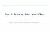 Tema 6: Bases de datos geográficas Bases de datos Máster en Tecnologías de Información Geográfica.