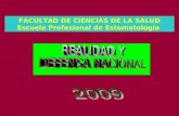 Realidad y Defensa Nacional Uap -Examen Parcial Estomatologia - 2009