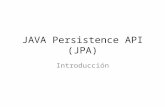 JAVA Persistence API (JPA) Introducción. JPA - Intro JPA: es parte de la especificación JEE (JEE5). Provee características para realizar el mapeo Objeto/Relacional.