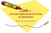 Capitulo 17 Con éxito implementar la sistema de información Análisis de sistemas y diseño.