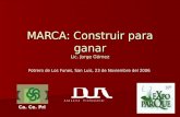 MARCA: Construir para ganar Lic. Jorge Gómez 10º Potrero de Los Funes, San Luis, 23 de Noviembre del 2006 Ca. Ce. Pri.