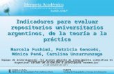 Jornada Virtual Acceso Abierto Argentina 2011 27 de octubre de 2011 Indicadores para evaluar repositorios universitarios argentinos, de la teoría a la.