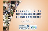 Directorio de Instituciones Que Atienden a La Mype a Nivel Nacional (1)