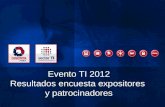 Presentación Sector TI CANACINTRA Puebla Evento TI 2012 Resultados encuesta expositores y patrocinadores.