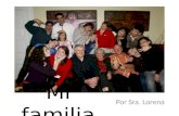 Mi familia Por Sra. Lorena. El padre La madre Yo La hermana.
