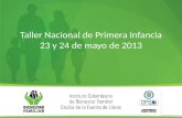 Taller Nacional de Primera Infancia 23 y 24 de mayo de 2013.