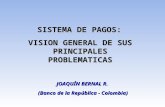 SISTEMA DE PAGOS: SISTEMA DE PAGOS: VISION GENERAL DE SUS PRINCIPALES PROBLEMATICAS JOAQUÍN BERNAL R. (Banco de la República - Colombia) (Banco de la República.