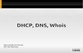 DHCP, DNS, whois