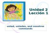 Unidad 2 Lecci³n 1 usted, ustedes, and nosotros commands