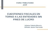 CUESTIONES FISCALES EN TORNO A LAS ENTIDADES SIN FINES DE LUCRO Juliana Valeria Muscio Alfredo Javier Parrondo FORO TRIBUTARIO AFIP.