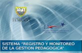 SISTEMA REGISTRO Y MONITOREO DE LA GESTION PEDAGOGICA.