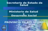 Secretaría de Estado de Salud Ministerio de Salud y Desarrollo Social PROVINCIA DE RIO NEGRO.