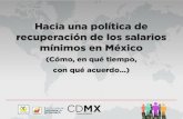 Propuesta de Aumento al Salario Mínimo en el DF el Jefe de Gobierno: Dr. Miguel Ángel Mancera