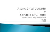 Atención al usuario y Servicio al Cliente