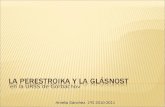 La perestroika y la glásnost