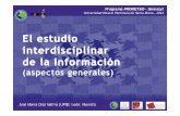 J.M. Díaz Nafría: Estudio interdisciplinar de la información (aspectos generales)