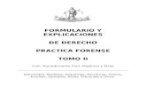 FORMULARIO Y EXPLICACIONES DE DERECHO -PRACTICA FORENSE - Tomo II