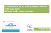 Guías de estilo y redes sociales: La información de las instituciones al servicio de la ciudadanía.