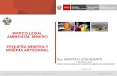 Marco legal ambiental pequeña mineria y mineria artesanal