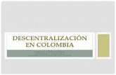 Descentralización en colombia