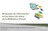 Búsqueda de información en las bases de datos de la Biblioteca Virtual