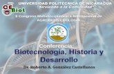 Bioecnología, historia y desarrollo. Su situación actual en Nicaragua.