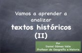 Análisis de textos históricos (II)