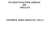 Planificacion anual ingles primer año 2013
