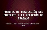 Fuentes de regulación del contrato y la relación- Prof. Noelia Mana