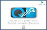Funcionamiento de audiQ, software de control de calidad NICC1/ISO9001