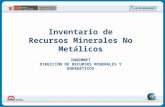Inventario de Recursos Minerales No Metálicos