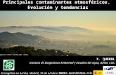 Principales contaminantes atmosféricos. Evolución y tendencias