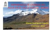 Experiencia de crianza del agua en el valle  Chicha, Soras