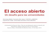 El acceso abierto. Un desafío para las universidades