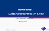 RefWorks: gestor bibliográfico online