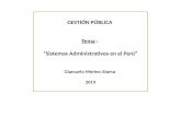 Gestión Pública Sistemas Administrativos Gobierno Perú Giancarlo Merino Alama