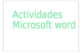 Acticidades para Microsoft Word