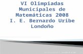 Olimpiadas municipales matematicas 2008