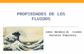 MECÁNICA DE FLUIDOS- PROPIEDADES DE LOS FLUIDOS